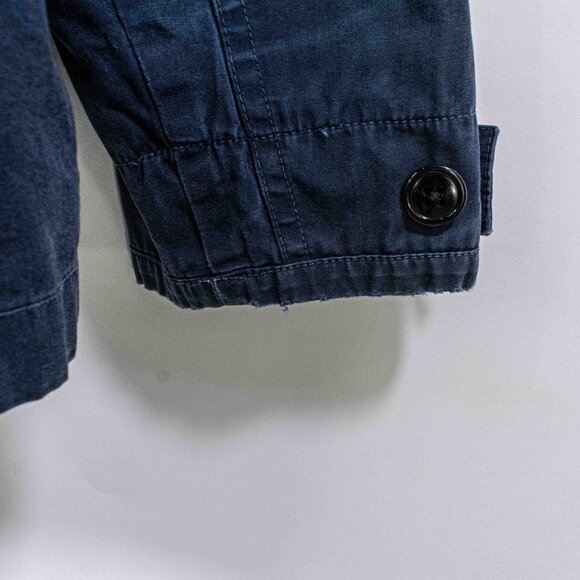 J Crew NX-631 Military Field Jacket Hooded Distressed Large Y2K Army Streetwear - Picture 9 of 14